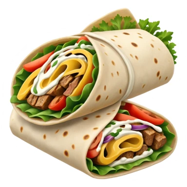 gyro wrap greek food sticker