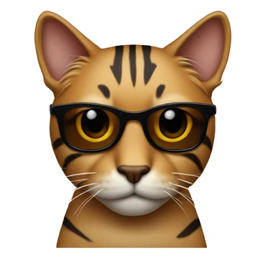 do a cat with sunglasses he has to be brown black like a tiger sticker