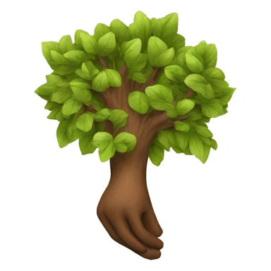 A tree which is made of a hand the shade of hand is of brown wood. The leaves of the hand are of different colors of the hand attached to the main branch sticker