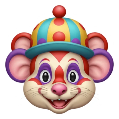 I want a rat that is also a clown  sticker