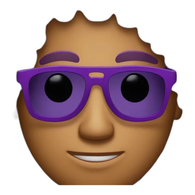 curly-hair-purple-guy-sunglasses sticker