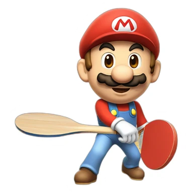 Mario qui fait du ping pong sticker