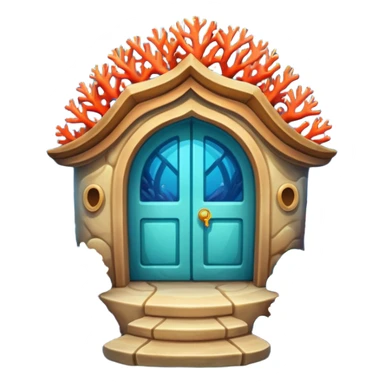 Coral shelter sticker
