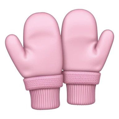 pastel pink pair of mittens sticker