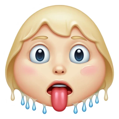 can you make a braindead emoji thats drooling and stuff sticker