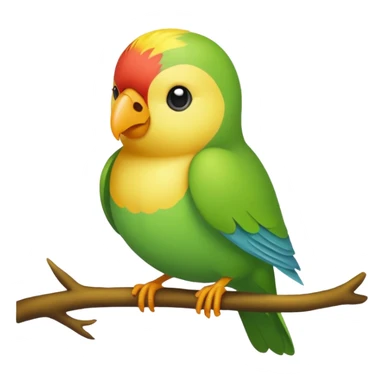 A love bird with color green and his head yellow  sticker