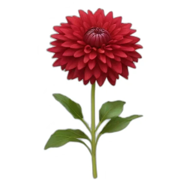 red dahlia sticker