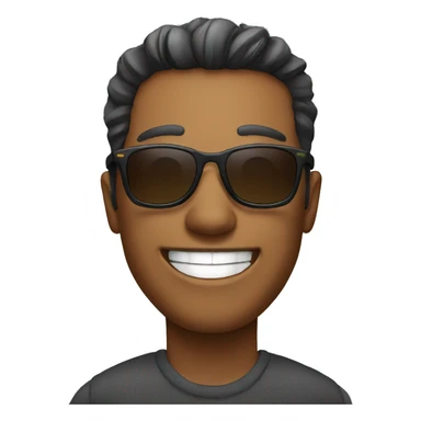 smiling man with sunglasses sticker