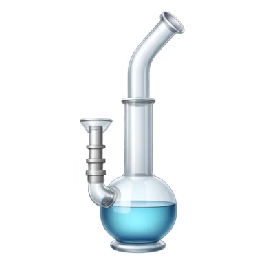 simple transparent glass bong water pipe sticker
