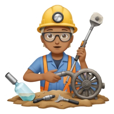 Fossil Cleaner with Air Blower from Archaeology Team sticker