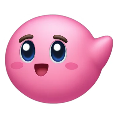 Kirby with the N letter sticker