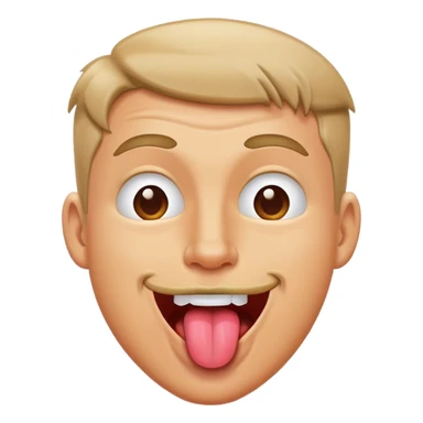 trump with tongue out smirking sticker
