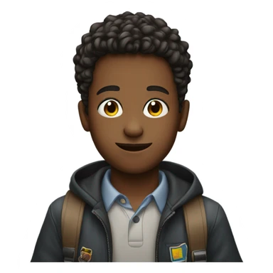 young school boy sticker