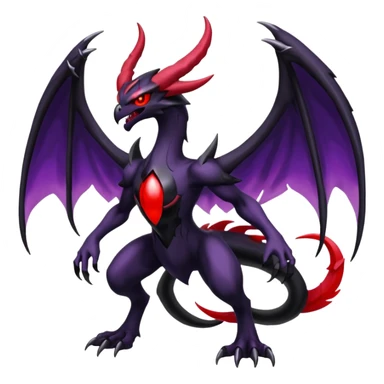Evil Yveltal-Lunala-Darkrai-Fakémon-hybrid-creature (full body)  sticker