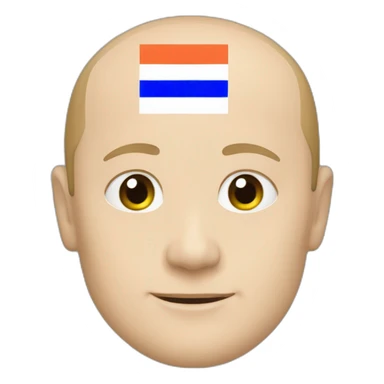 putin and tricolor flag white, blue, white sticker