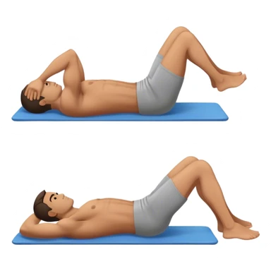 lying down man weighted glute bridges sticker