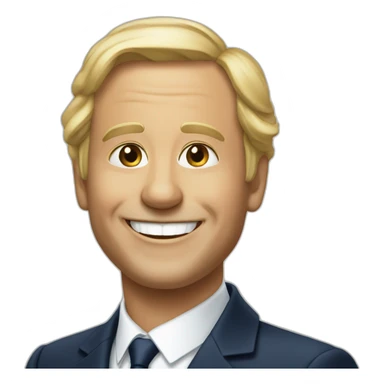 French président smile sticker