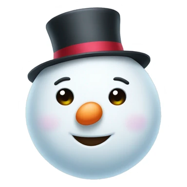 Cute snowman with a hat sticker