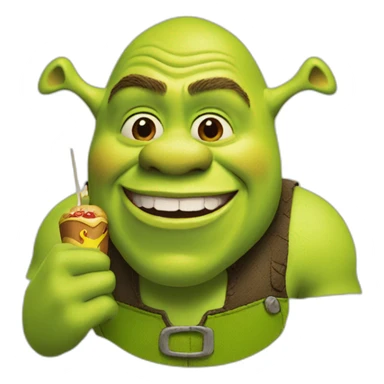 shrek eating mcdo sticker