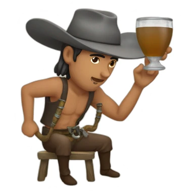 Gaucho drinking mate sticker