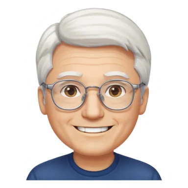 Personnes lunette cheveux blanc courts homme sticker