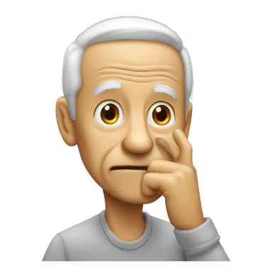 Old guy shhhh with finger sticker