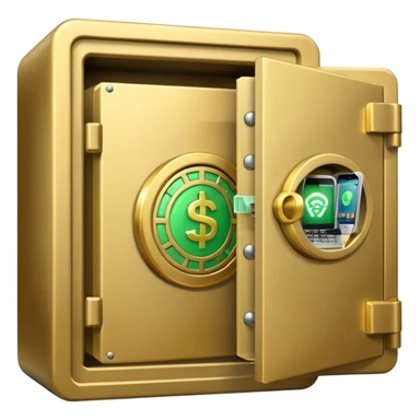 open filled cash money wifi vault sticker