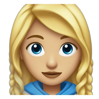 chica rubia y ojos azules sticker