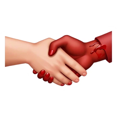 handshake, blood  sticker