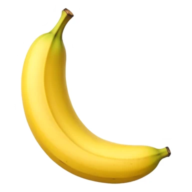 vibrant stylized whole banana emoji, sprite for 2D fruit ninja game sticker