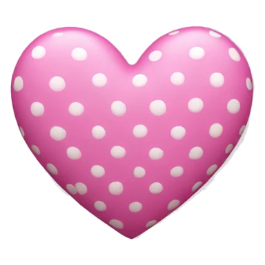 pink heart with white dots sticker