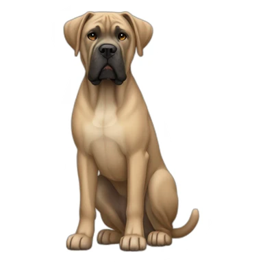 dog Cane Corso color fawn full body sticker