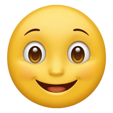 create an like yellow emoji that looks teally relaxed and smiles more on one site than another like one part of the mouth is wider up then the other sticker