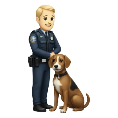 Polis man with dog sticker