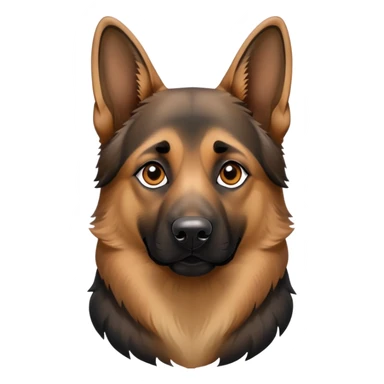 German Shepherd dog, loyal and alert sticker