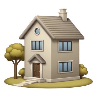 A House Emoji (like this one:🏡),but the color Is Greige Comfy sticker