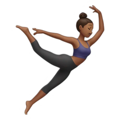 stretching girl sticker