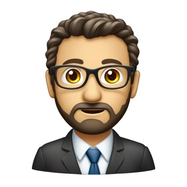 auditor-jovem de terno gravata vermelha barba baixinha olhos com de mel moreno claro e um pouco forte sticker