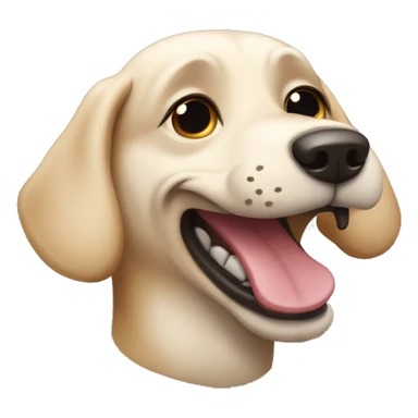 The funny dog head sticker