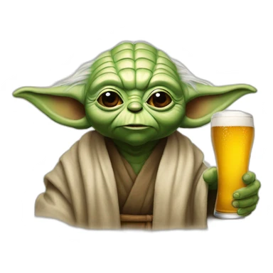 Yoda boit biere sticker