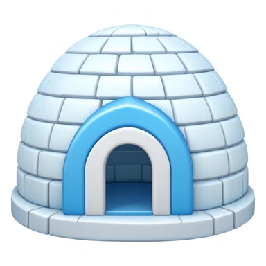 igloo house with different color  sticker