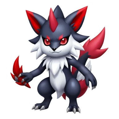 Cool Edgy Shiny Digimon-Weavile-Absol-Zorua-Zangoose-hybrid full body sticker