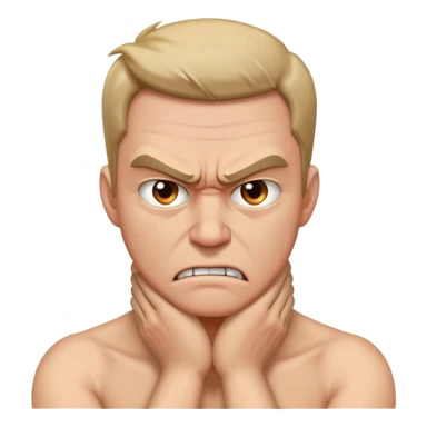 Man hands on neck mad sticker