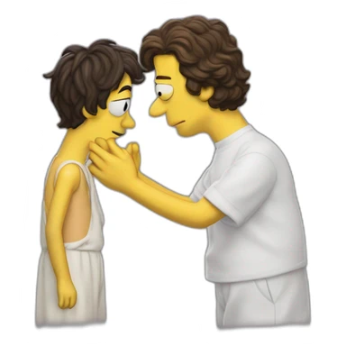 Homer Simpson meeting Timothee chalamet sticker