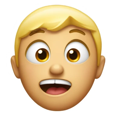 Hands on head shocked emoji sticker