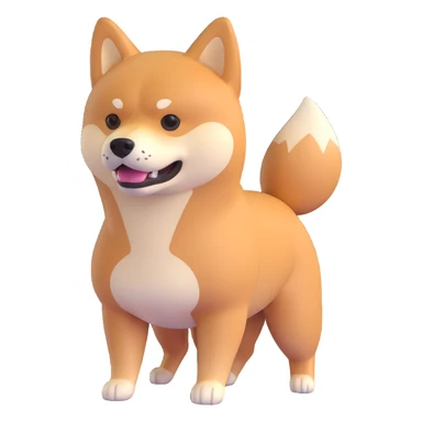 shiba inu, muscular sticker