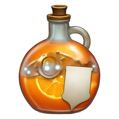 orange magical steampunk potion sticker