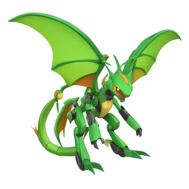 Mechanical Flygon-Scyther-Charizard-Medabot-Mecha full body sticker