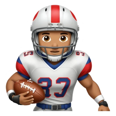 Football running back sticker