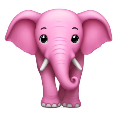 pink elephant  sticker